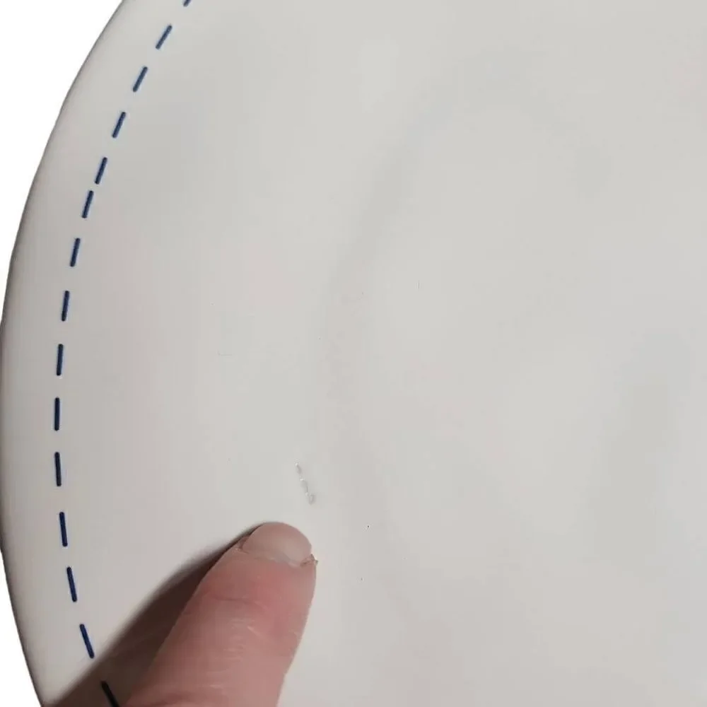 Rae Dunn White Blue Red July Fourth Platter RARE